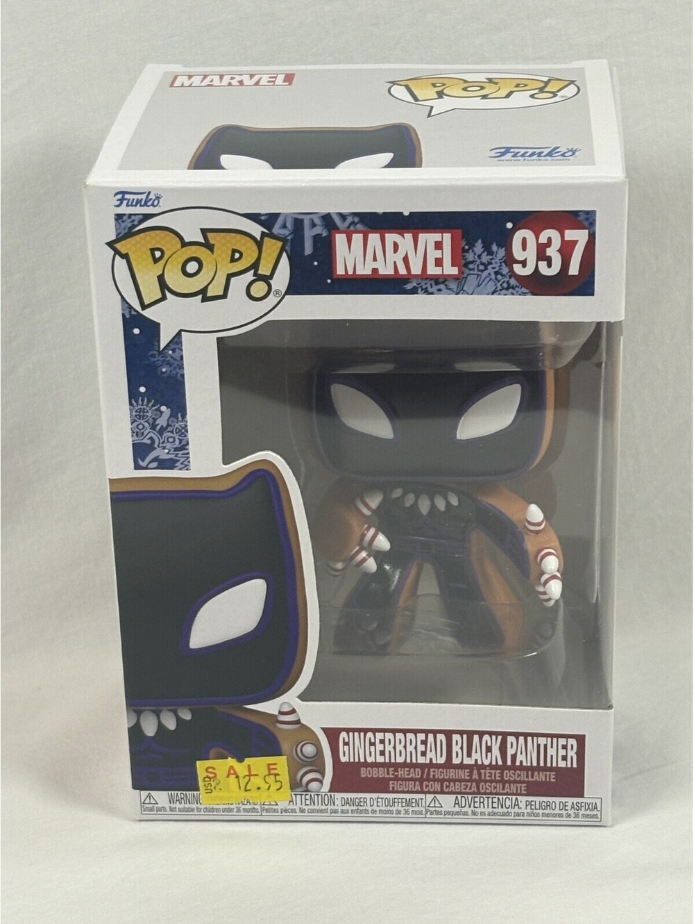 Gingerbread Black Panther Funko Pop Marvel #937 Christmas Wakanda MCU Superhero